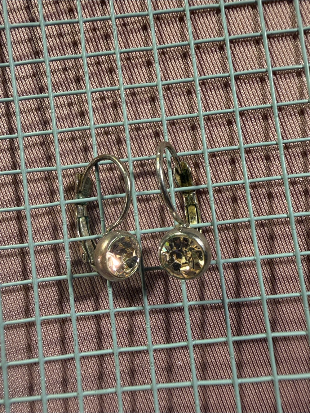 Crystal Drop Lever-Back Earrings in Clear/Silver